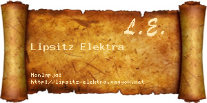 Lipsitz Elektra névjegykártya